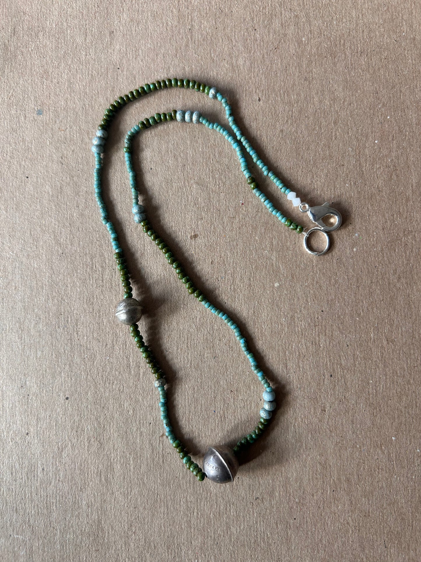 Navajo Pearl & Green Necklace