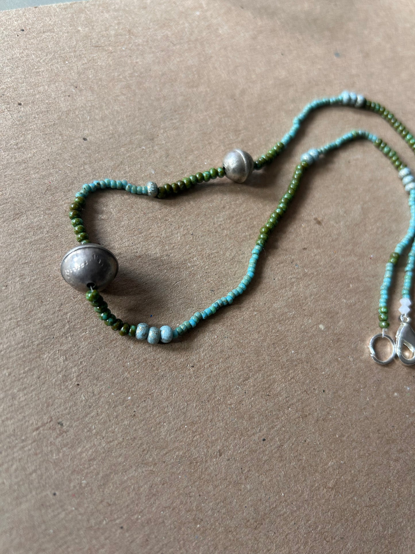Navajo Pearl & Green Necklace