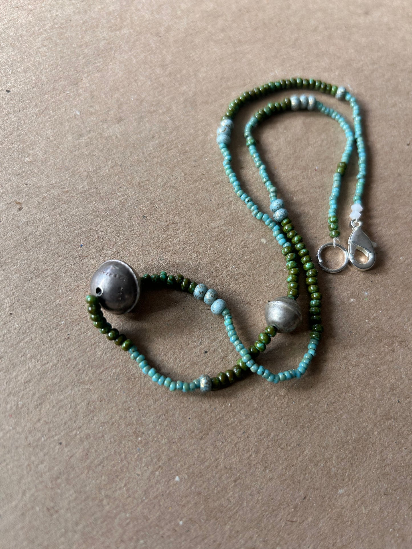 Navajo Pearl & Green Necklace
