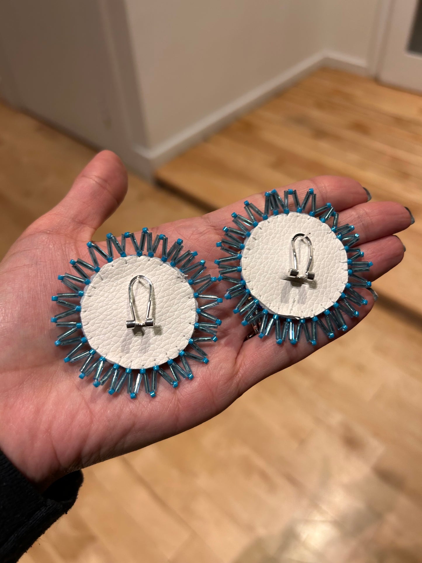 Blue Floral Earrings