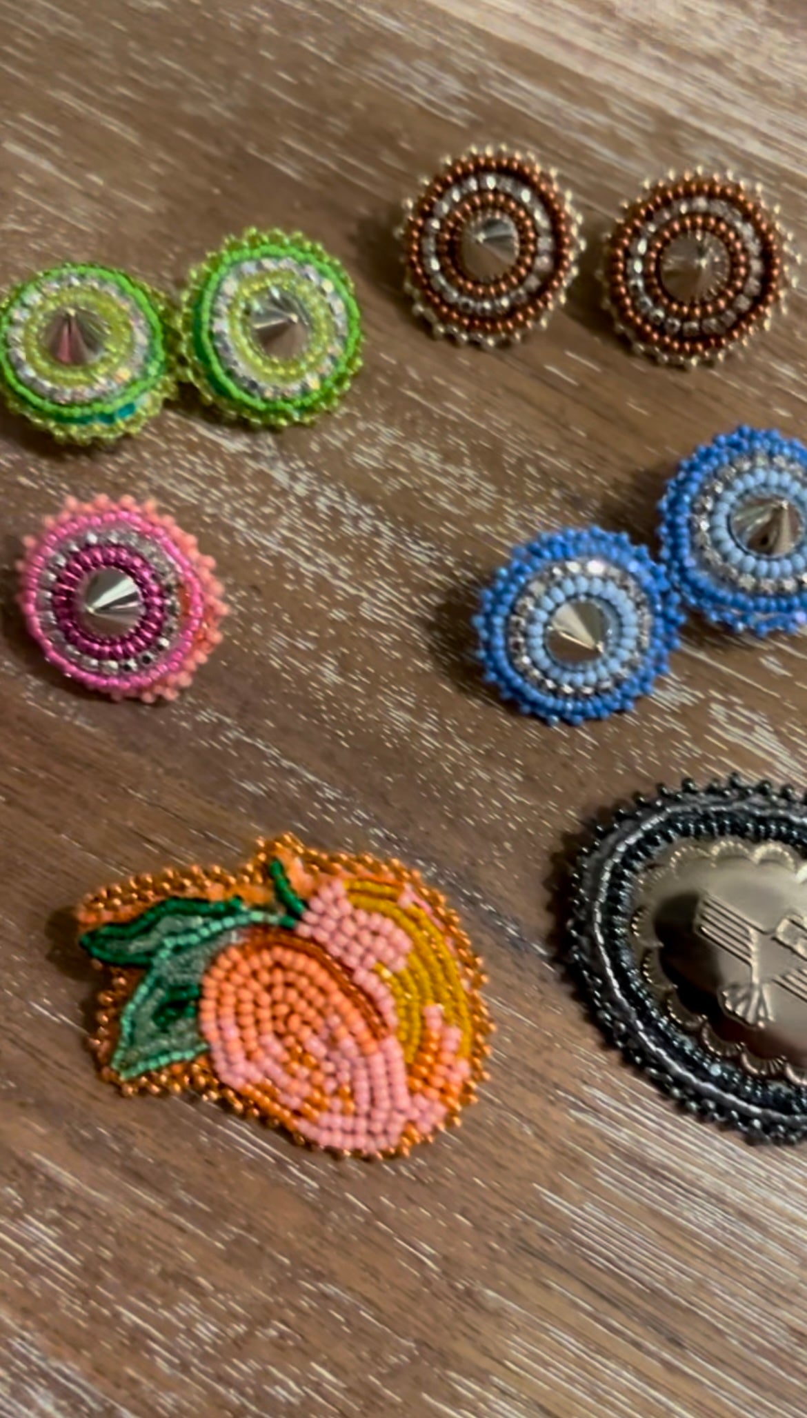 Hand Poured Organic Beeswax Candle with Beadwork Surprise: Opal