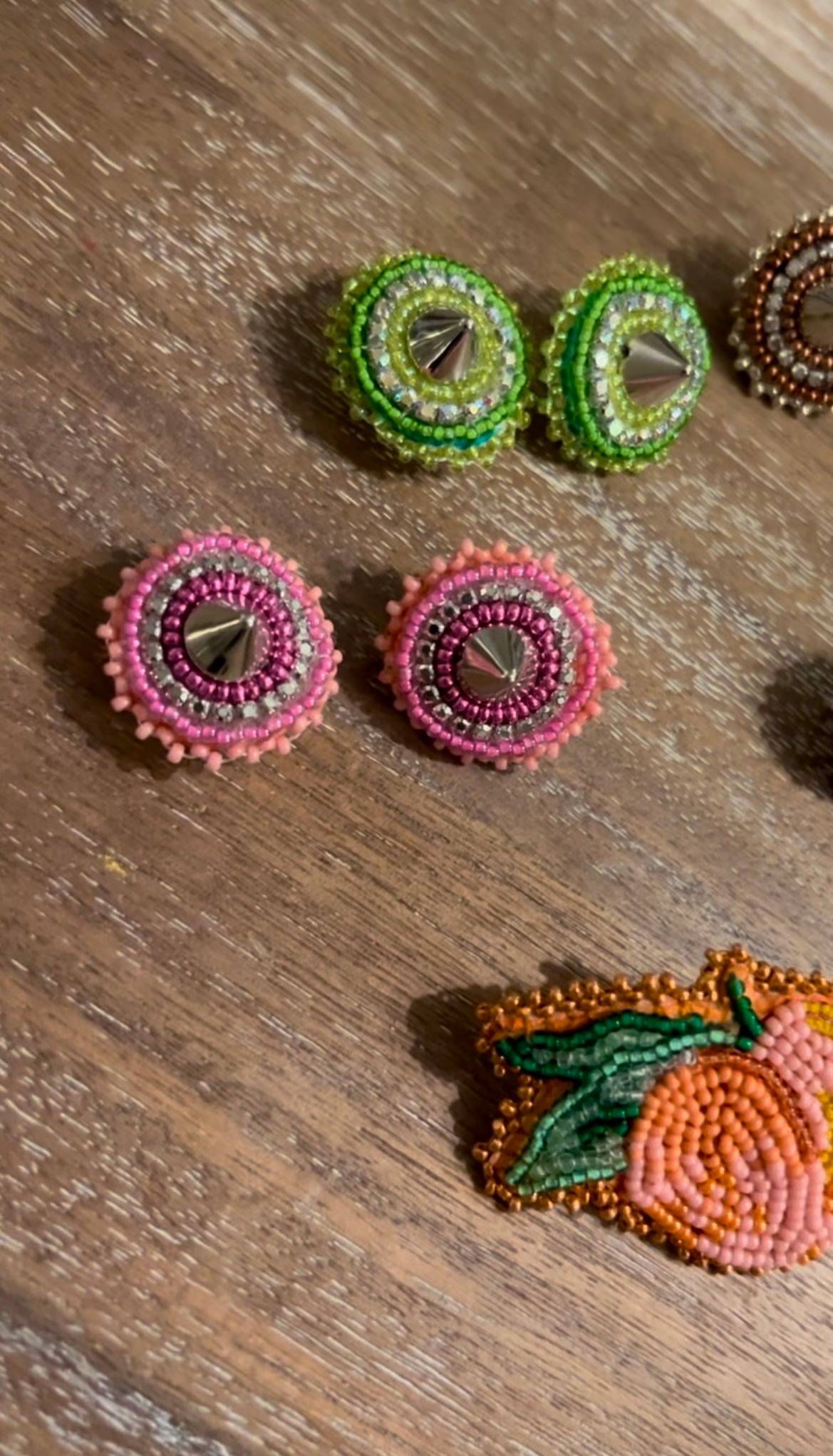 Hand Poured Organic Beeswax Candle with Beadwork Surprise: Opal