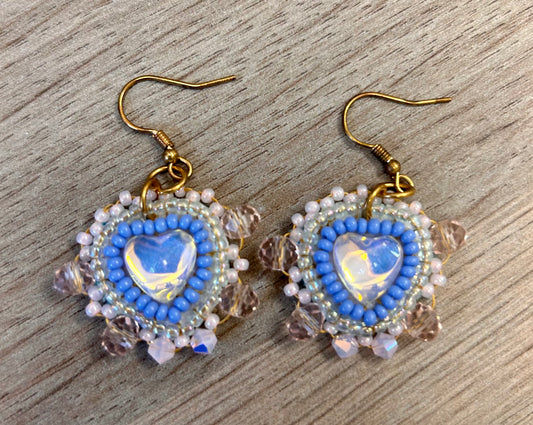 Baby Blue Heart Earrings