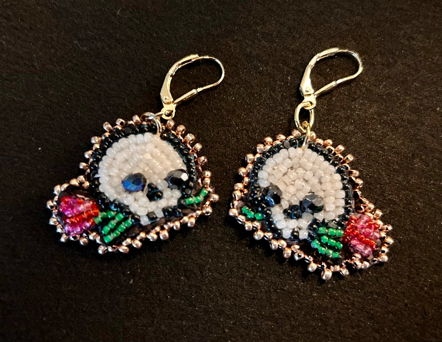 Skull & Rose Earrings