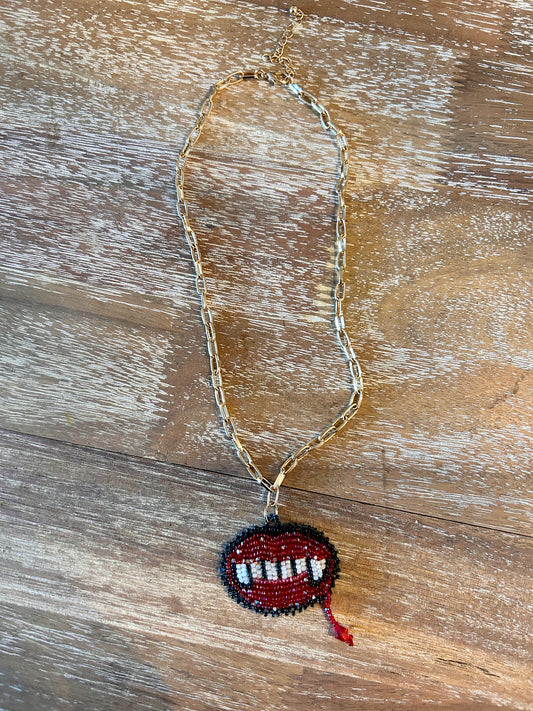 Vampire Teeth Necklace