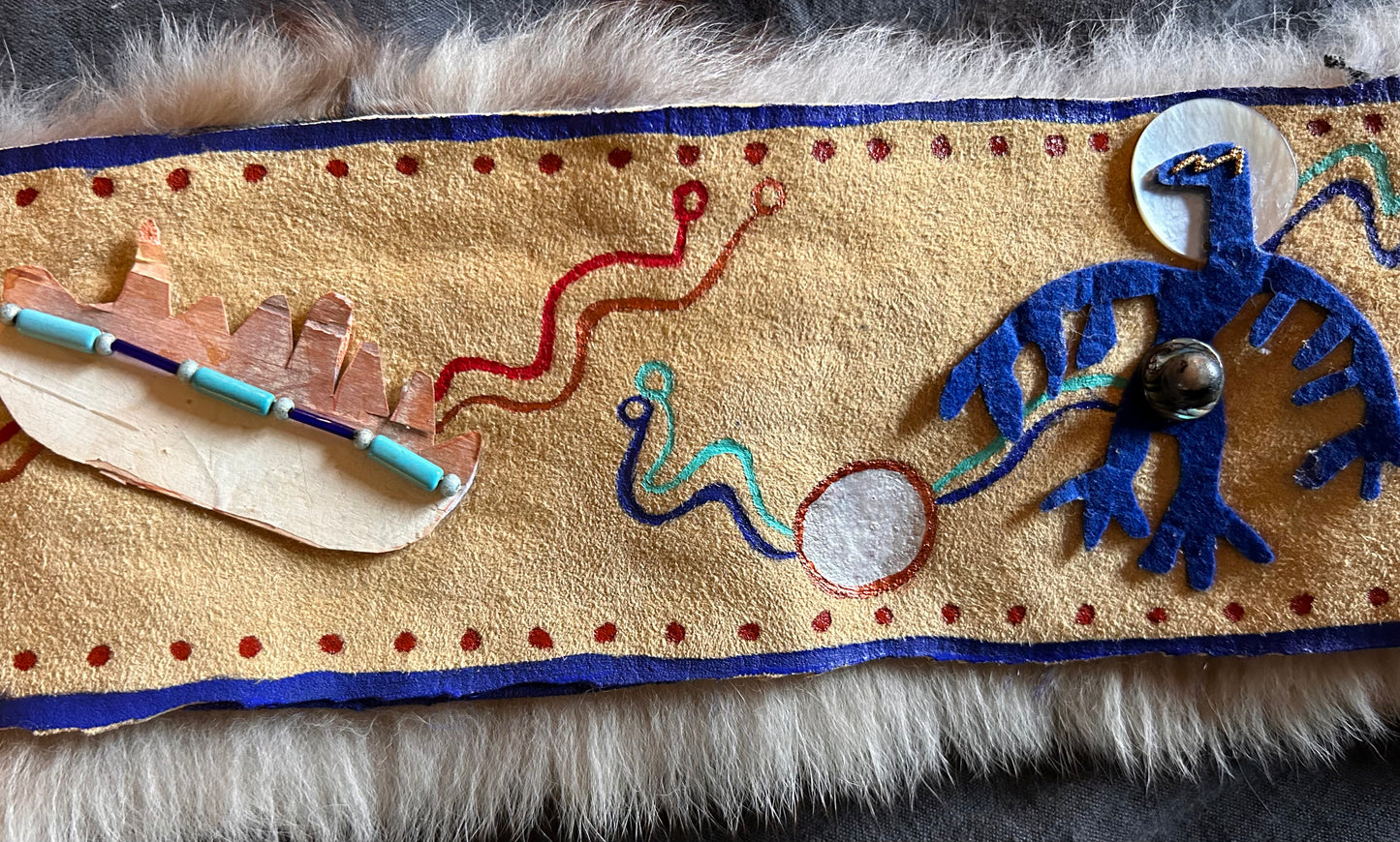 Mishibizhiw and Nimkii Binesi (Underwater Panther and the Thunderbird) Fox Fur Story