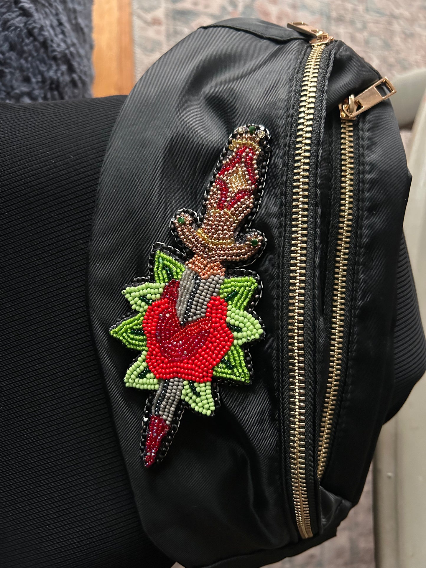 Rose Dagger Patch/Brooch