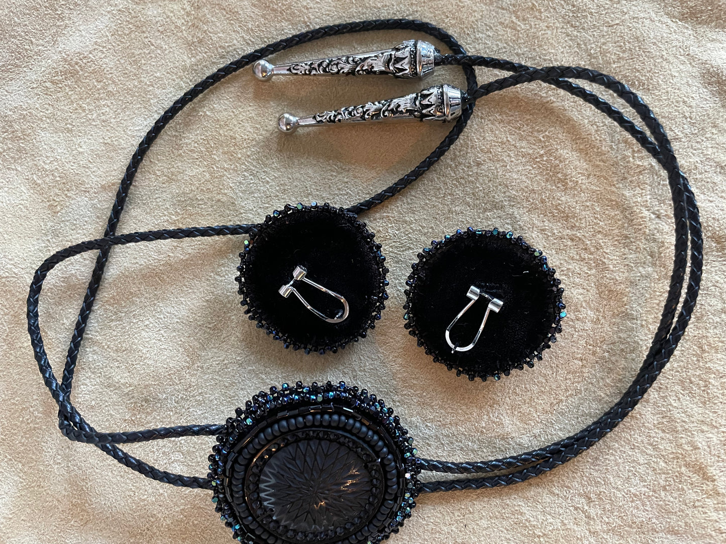 "Midnight Sky" Bolo and Earring Set