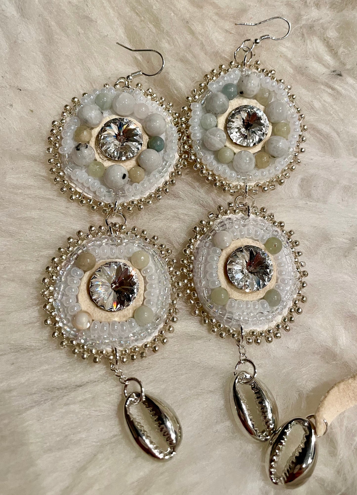 Sarain Fox Custom Ermine "Bboon | Winter" Hair Tie and Earring Set