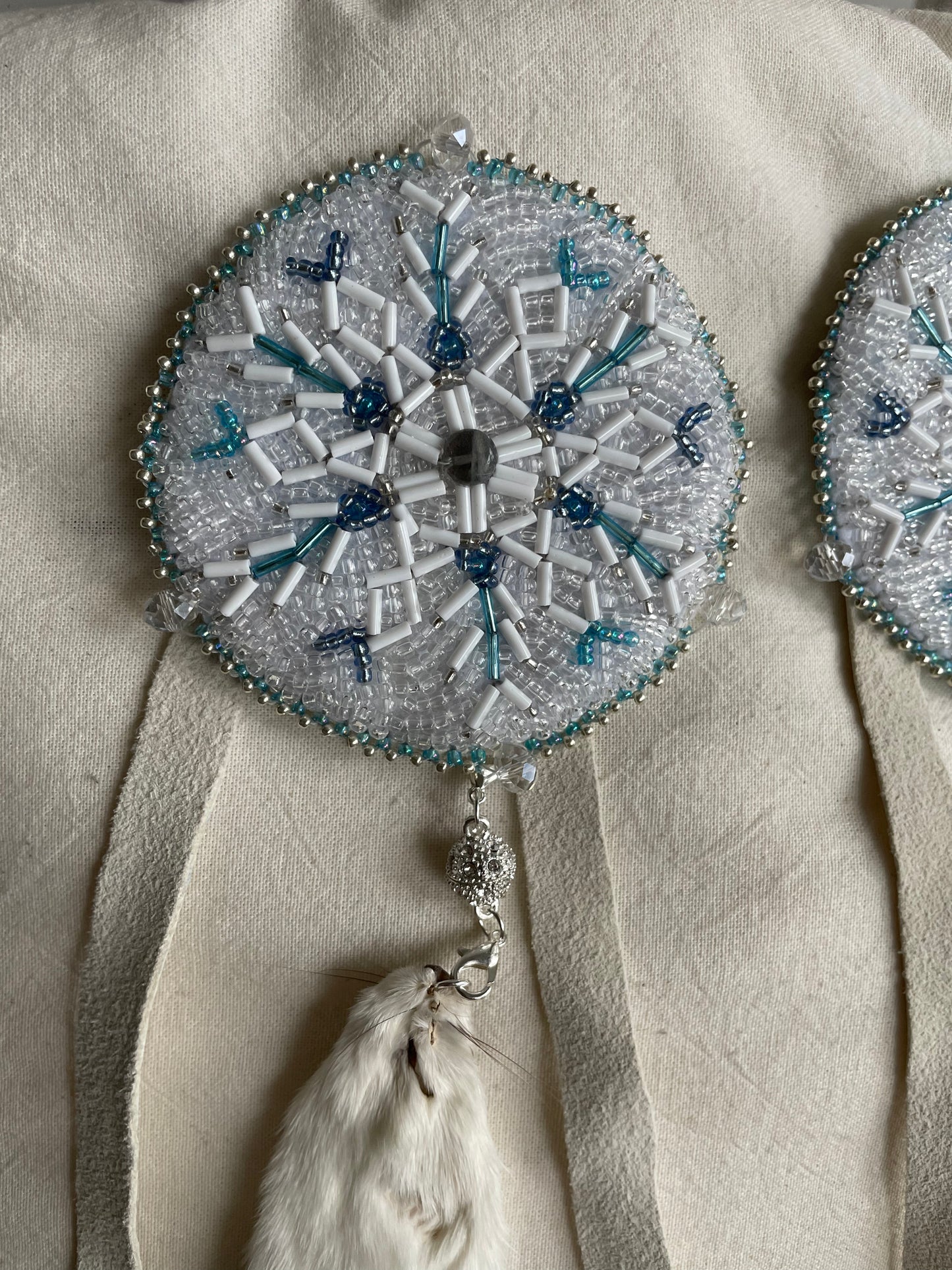 Custom Bridal Ermine Snowflake Hair Ties