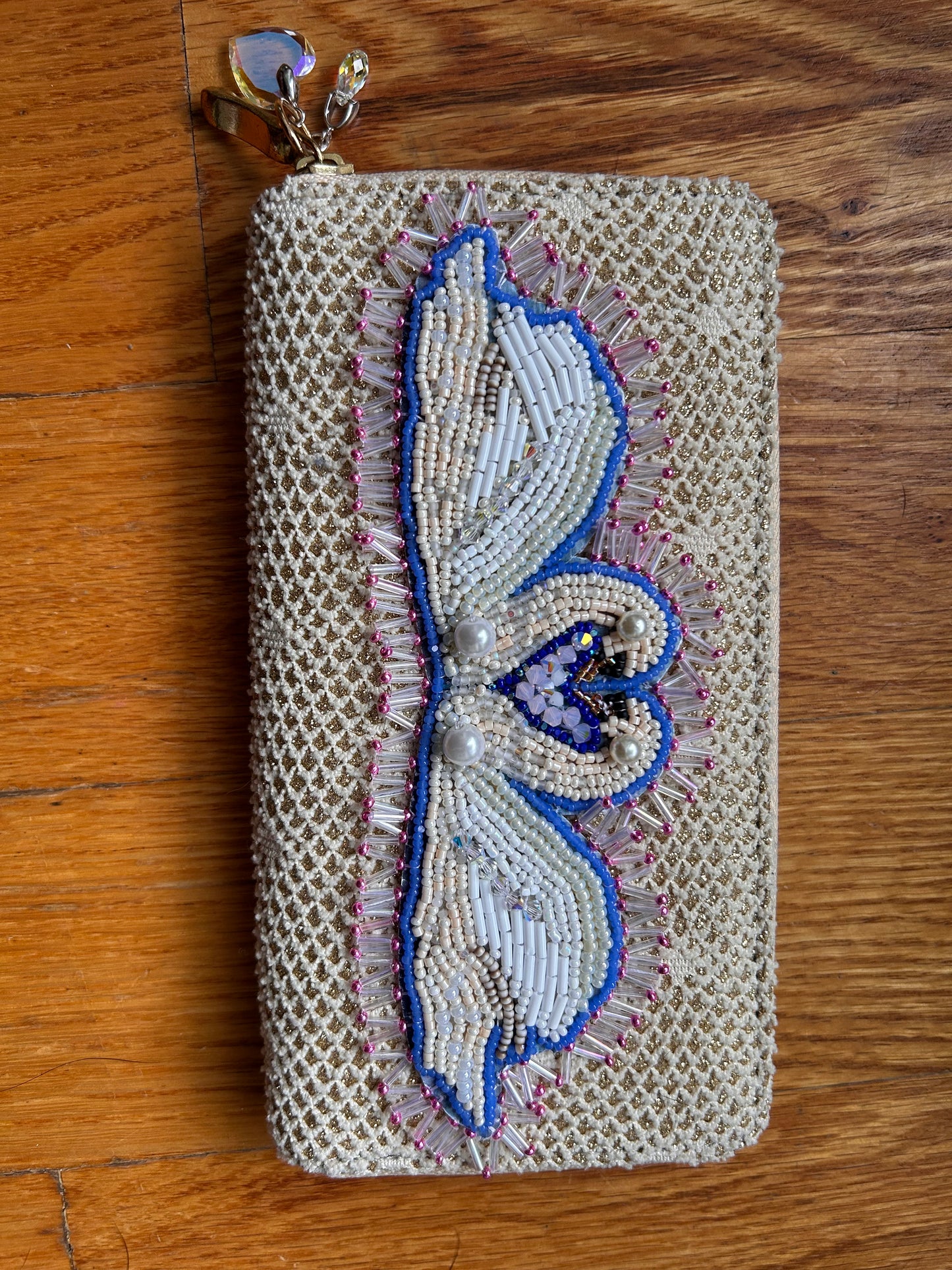 Swan Beaded Clutch