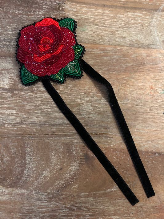 Rose Necklace and Hair Tie