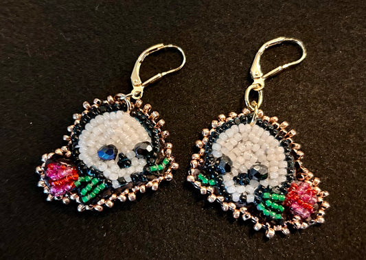Skull & Rose Earrings