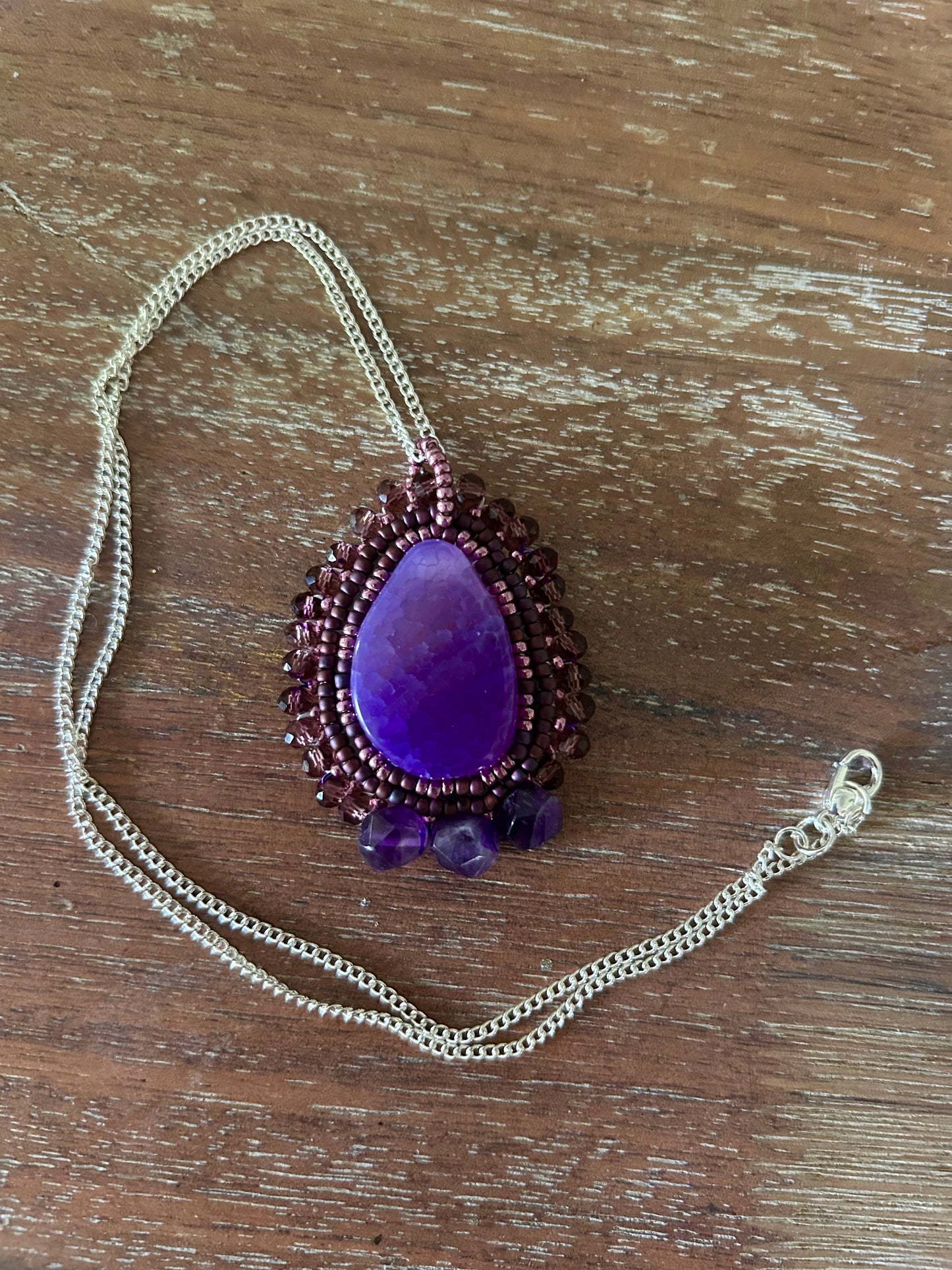 Amethyst Teardrop Necklace