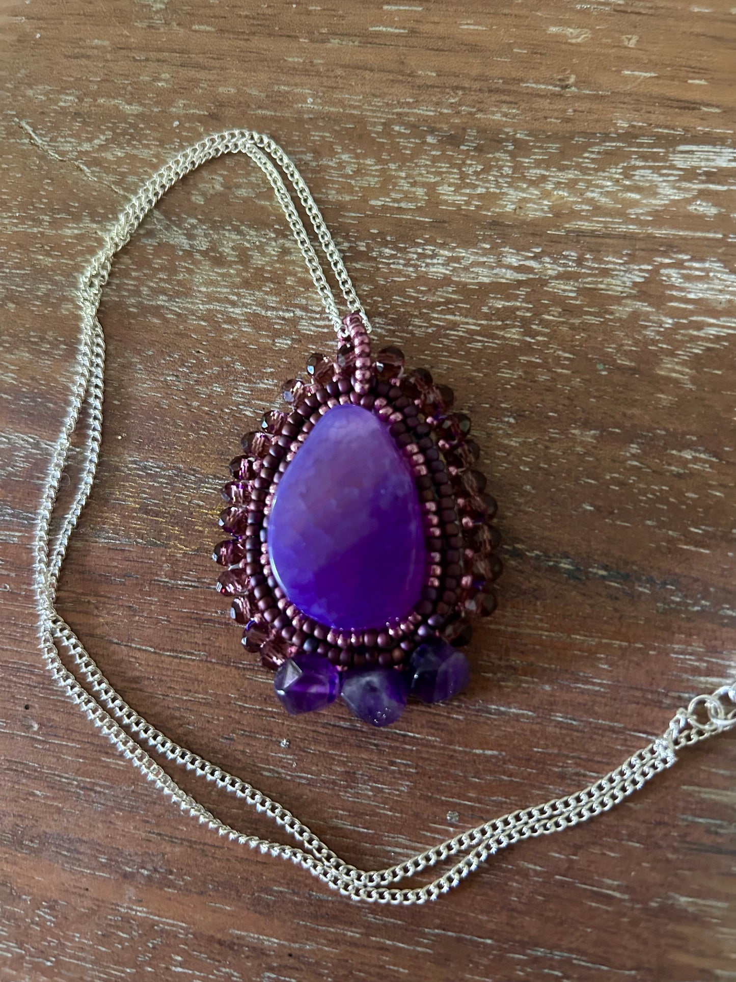 Amethyst Teardrop Necklace