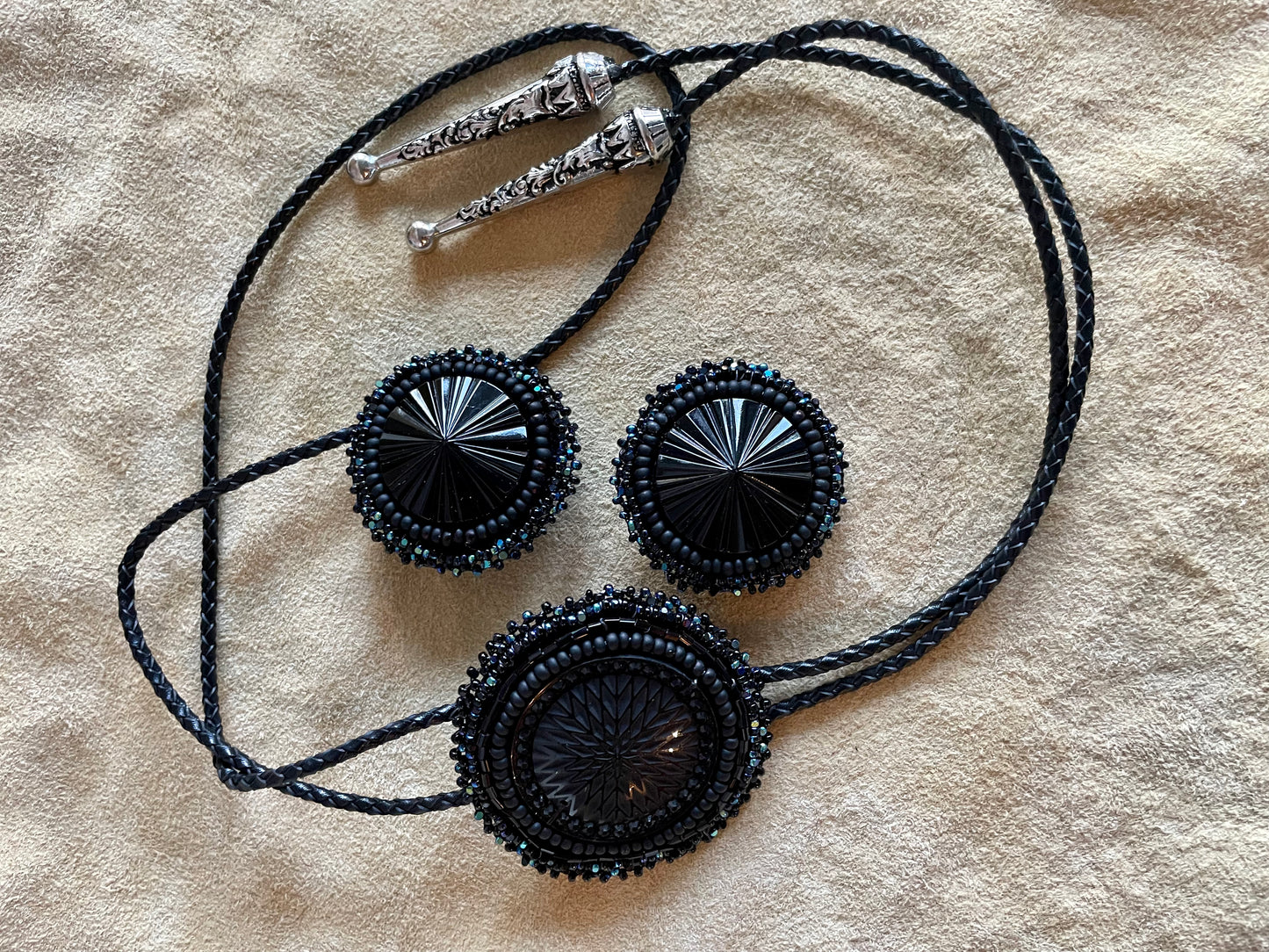 "Midnight Sky" Bolo and Earring Set